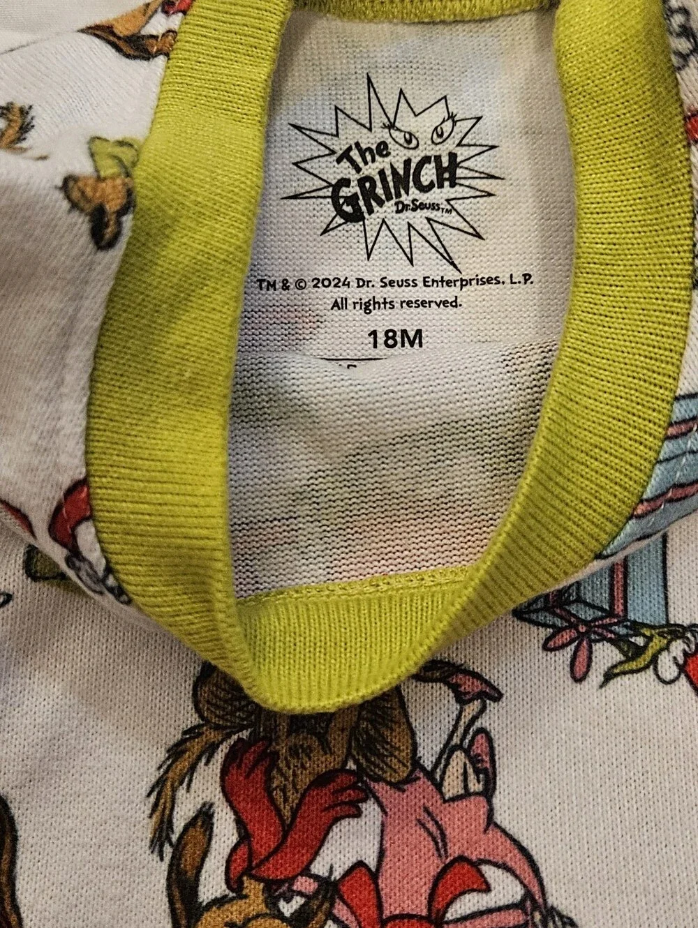 Grinch Pajamas Size 18M